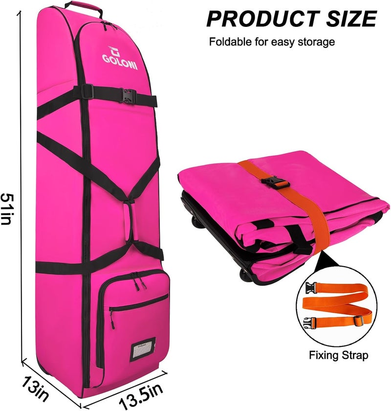 Goloni Golf Travel Bag with Wheels, Golf Travel Case for Airlines, 900D Heavy Duty Oxford Wear-Resistant Soft-Sided - Image 2